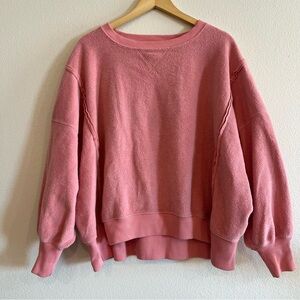 American Eagle This Feels Seriously Huggable Pink Oversized Sweatshirt